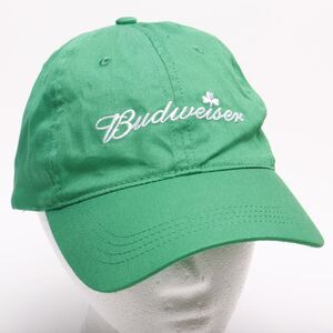 Budweiser 2009 Logo Green St Patricks Day Shamrock 100% Cotton H&L Packable Hat